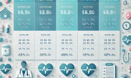 A comparison of health insurance plans showing different features like premiums, deductibles, and coverage levels to find maximum coverage.