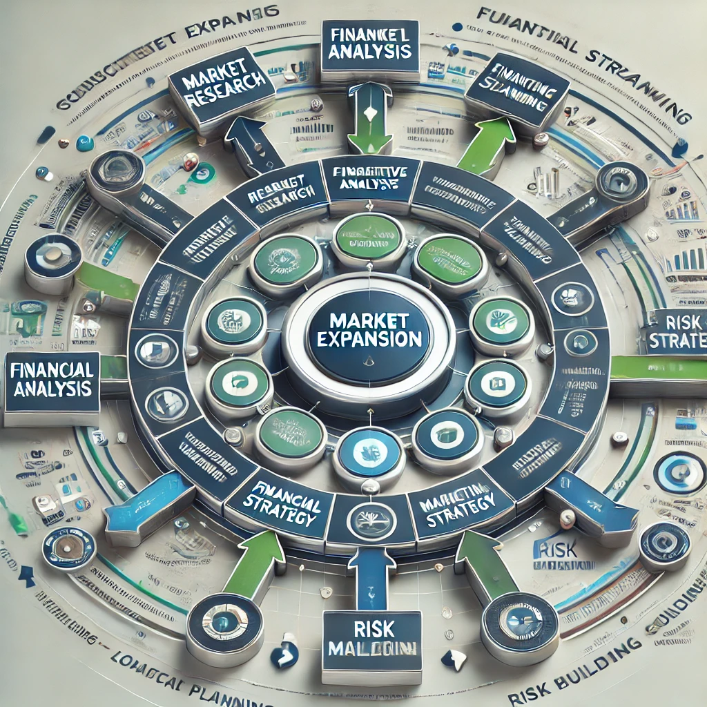 A comprehensive strategic plan outlining steps for successful market expansion.