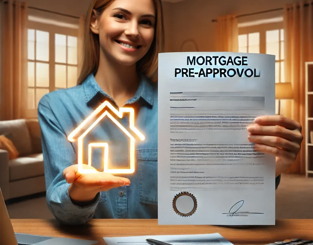 A person receiving mortgage pre-approval documents, symbolizing readiness to purchase a home