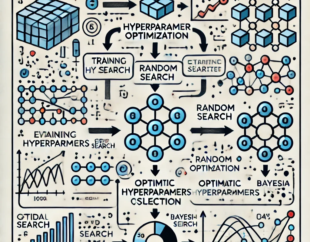 Hyperparameter optimization process in machine learning model development.